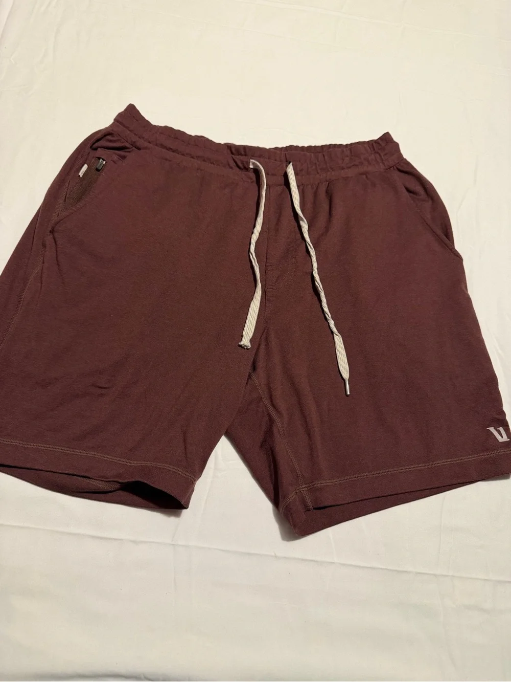 Vuori Men's Maroon Athletic Drawstring Shorts